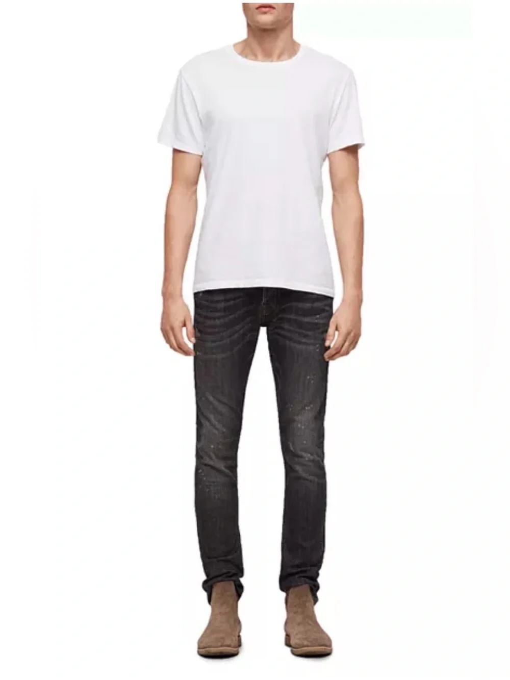 AllSaints Men's Cigarette Skinny Jeans – Washed Black (Sz 32)